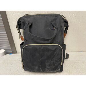 Sowaovut Laptop Backpack 15 Inch Casual Daypack Water Resistant Black With USB